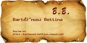 Bartánusz Bettina névjegykártya